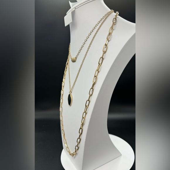 The Sak Stunning Gold Tone Multilayer Long Necklace - Picture 7 of 9